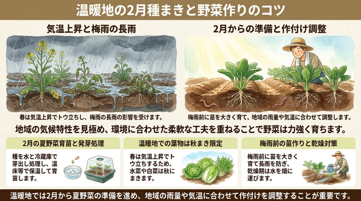温暖地の2月種まきと野菜作りのコツ