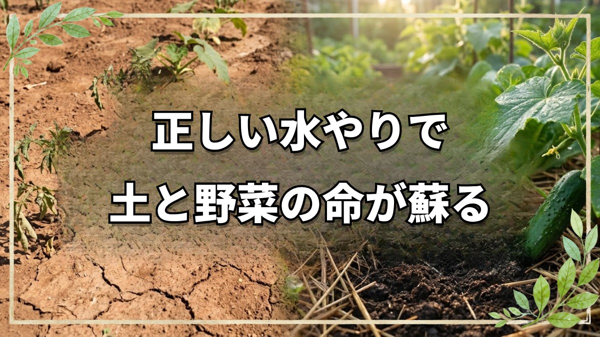 自然栽培の水やり極意と注意点