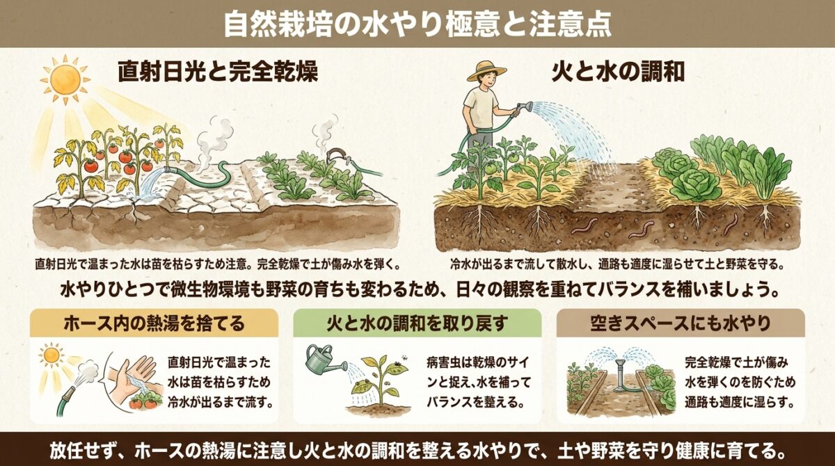 自然栽培の水やり極意と注意点