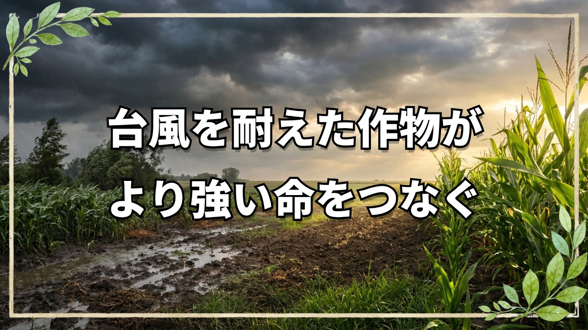 【自然栽培】台風でハウスが崩壊しても前向きでいられる理由とは？圃場の被害状況と作物の力強さ