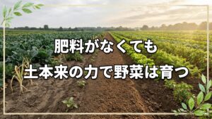 なぜ無肥料・無農薬で野菜が育つのか?自然栽培20年の実践者が語る土の力