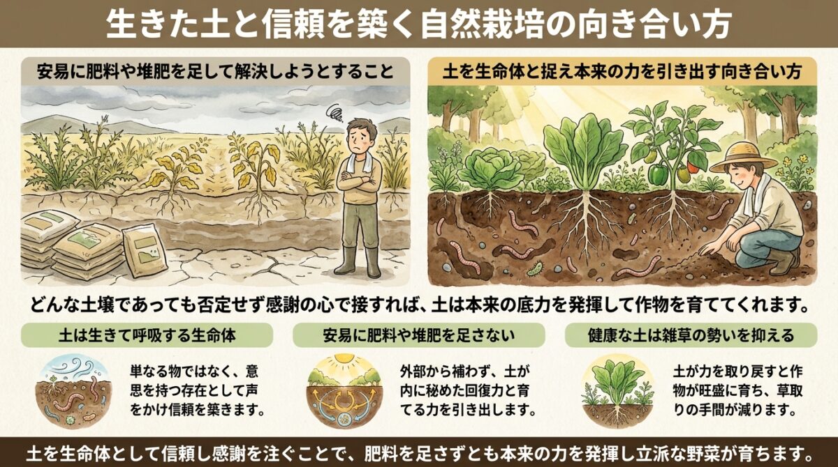 生きた土と信頼を築く自然栽培の向き合い方
