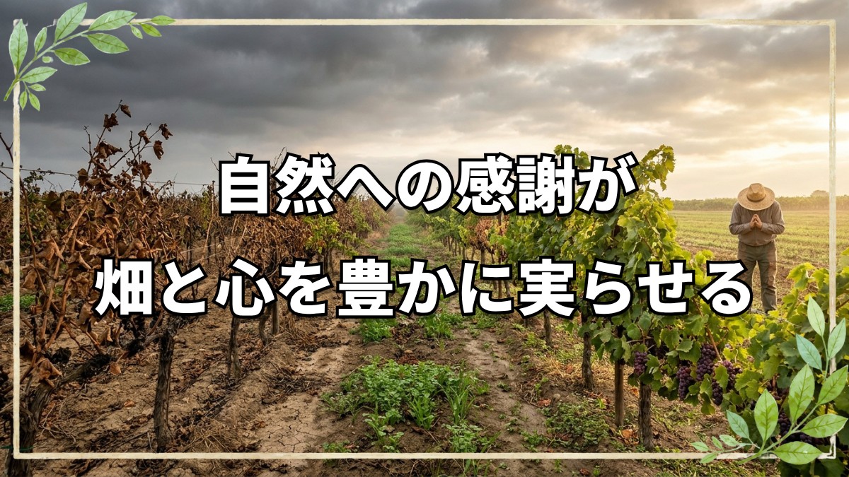 自然農法のもう1つの意味とは？自然が教えてくれた心のあり方