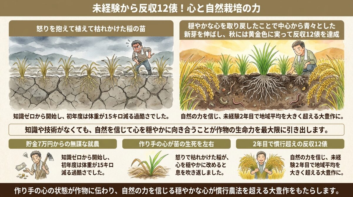 自然栽培を始めたきっかけと20年の歩み|心と作物のつながりと自然の力