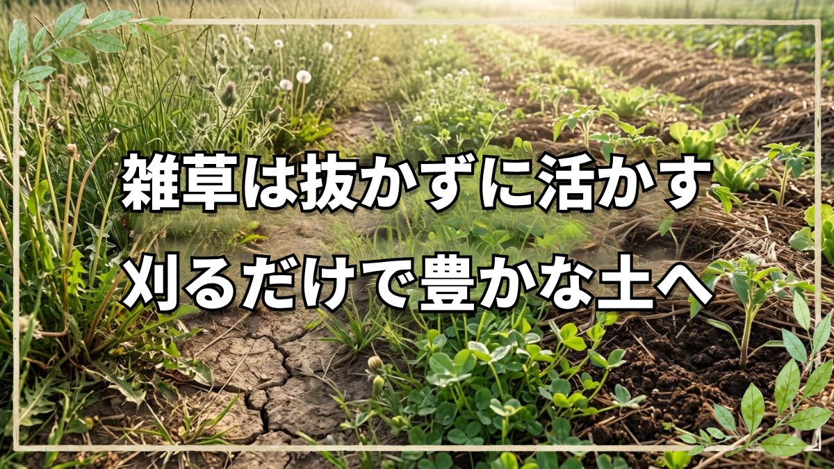 【自然栽培】雑草を抑える3つの基本対策と土が変化する仕組み