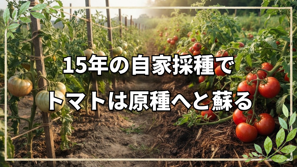 自然栽培トマト15年自家採種の変化