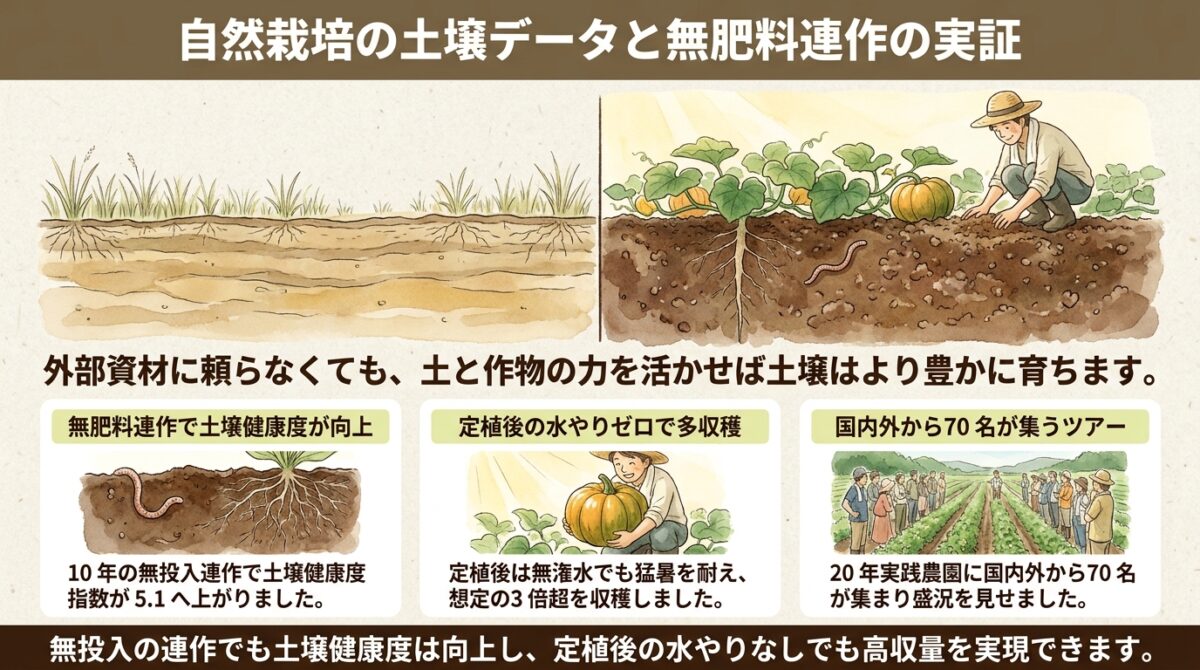 海外の参加者も熱視線!70名が集まった自然栽培ファームツアーと土壌データの実証