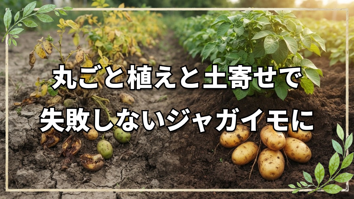 【自然栽培】ジャガイモの植え付けから収穫まで。失敗を防ぐ栽培管理の要点