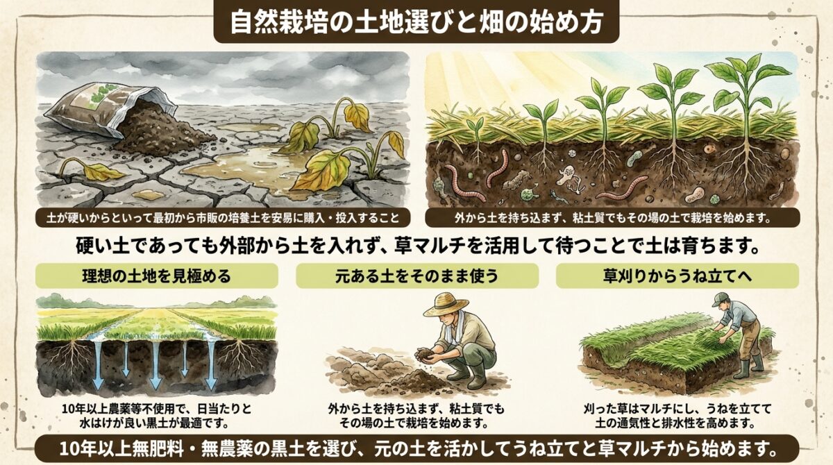 自然栽培の土地選びと畑の始め方