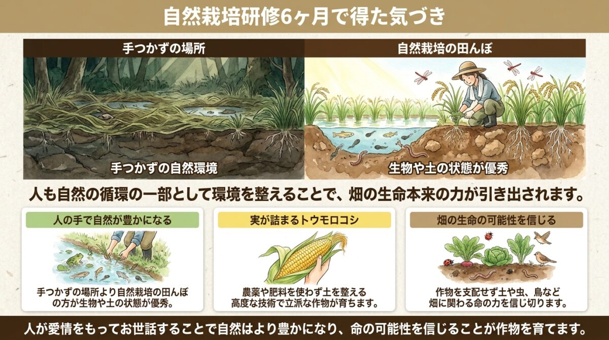 自然栽培研修6ヶ月の気づき|人と自然が調和する農業のあり方
