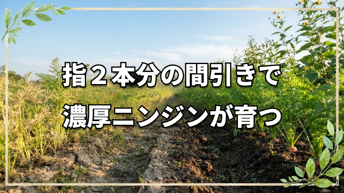 菊芋の活用とニンジンの自然栽培管理術