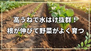 畑づくりの第一歩となる畝づくり|野菜がよく育つ理由と作業手順