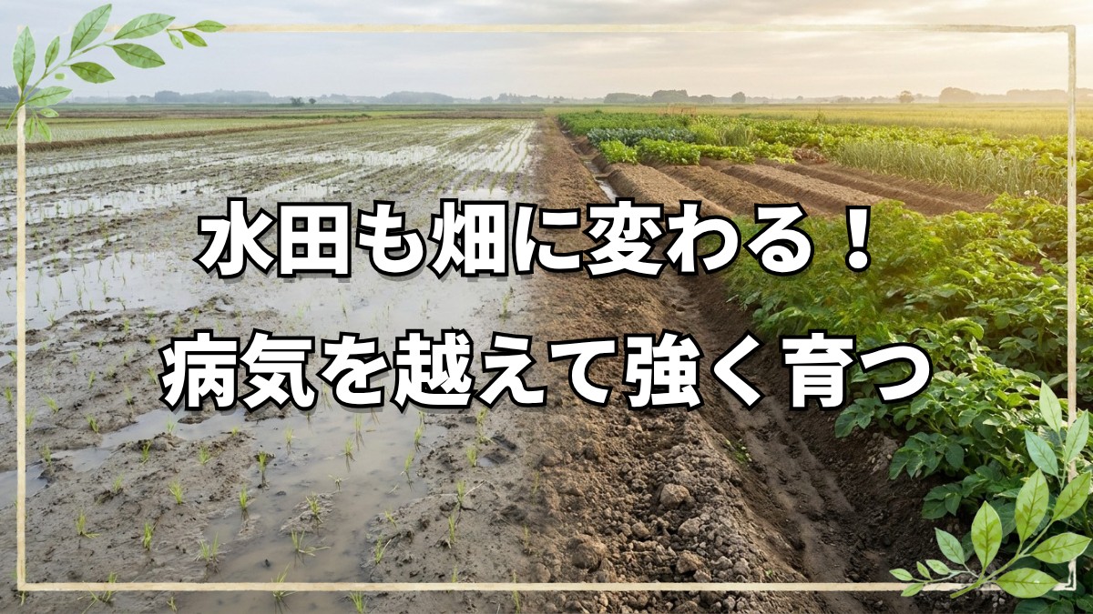 水田の畑化と病気に強い種芋の自家採種